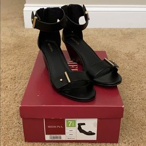 Black wedge sandals from target